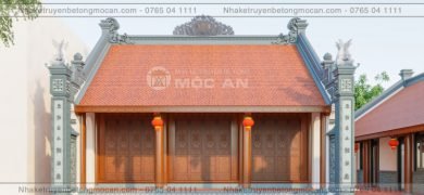 Mẫu 11 nhà kẻ truyền 3 gian - nhà kẻ truyền bê tông giả gỗ