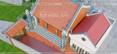 Mẫu 7 nhà kẻ truyền 3 gian - nhà kẻ truyền bê tông giả gỗ