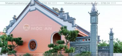 Mẫu 6 nhà kẻ truyền 3 gian - nhà kẻ truyền bê tông giả gỗ