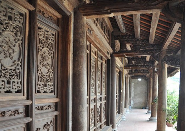 Mẫu hoa văn thường thấy ở nhà gỗ cổ - nhà kẻ truyền bê tông giả gỗ