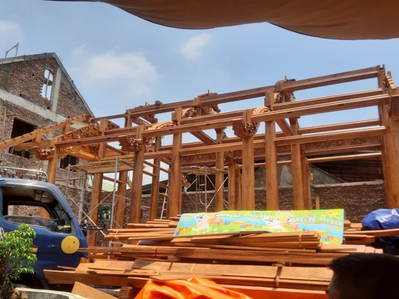 Nhà kẻ truyền là gì? Tìm hiểu về các mẫu nhà kẻ truyền Bắc Bộ - nhà kẻ truyền bê tông giả gỗ