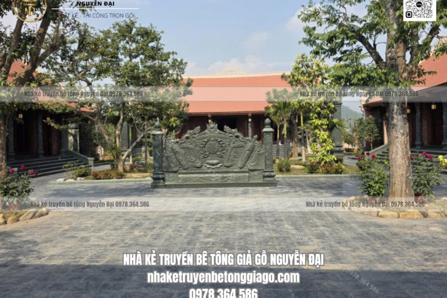 QUẦN THỂ NHÀ THỜ HỌ TẠI THANH HÓA - nhà kẻ truyền bê tông giả gỗ