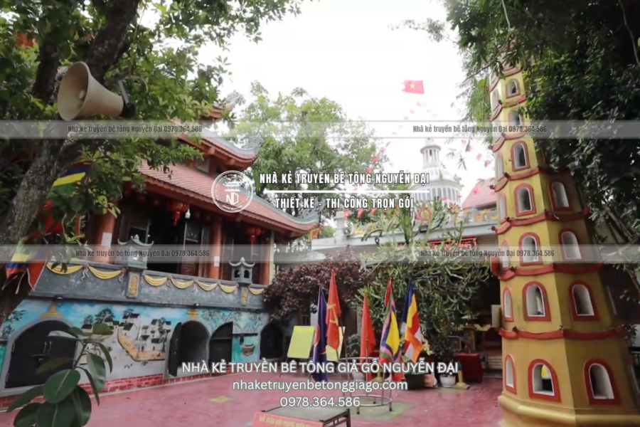 KHU QUẦN THỂ TÂM LINH THIÊN TRIỀU TẠI ĐÔNG HƯNG, THÁI BÌNH - nhà kẻ truyền bê tông giả gỗ