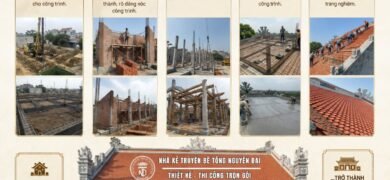 Hành Trình Xây Dựng Nhà Thờ Họ Truyền Thống – Từ Nền Móng Đến Mái Ngói Hoàn Thiện - nhà kẻ truyền bê tông giả gỗ