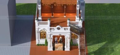 Nhà Thờ 3 Gian Trên Tầng 2 – Mẫu Thiết Kế Đẹp - nhà kẻ truyền bê tông giả gỗ