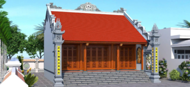 Nhà Thờ Họ Phạm Xuân Trường, Nam Định - nhà kẻ truyền bê tông giả gỗ