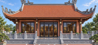 Nhà Cổ Kết Hợp Hiện Đại – Giữ Nét Truyền Thống - nhà kẻ truyền bê tông giả gỗ