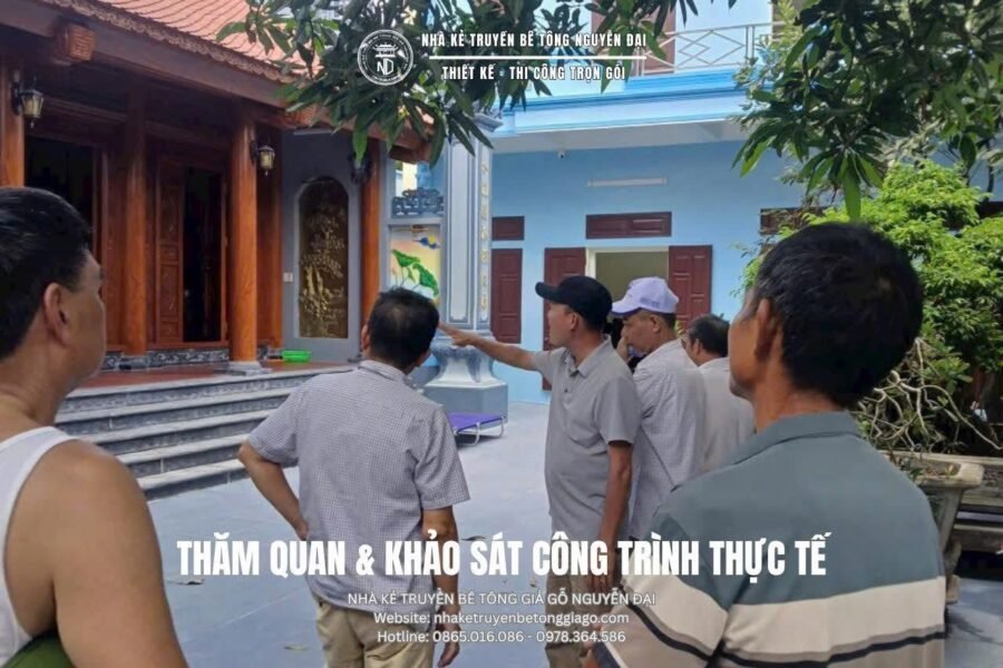 Tham Quan Công Trình Thực Tế Trước Khi Xây Nhà Thờ Họ - nhà kẻ truyền bê tông giả gỗ